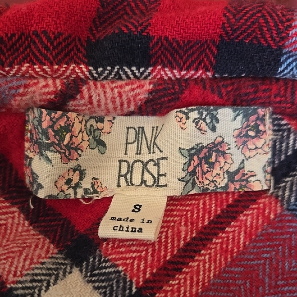 Plaid Flannel Hooded Jacket in Red and Blue Size Small-FC - Picture 6 of 6